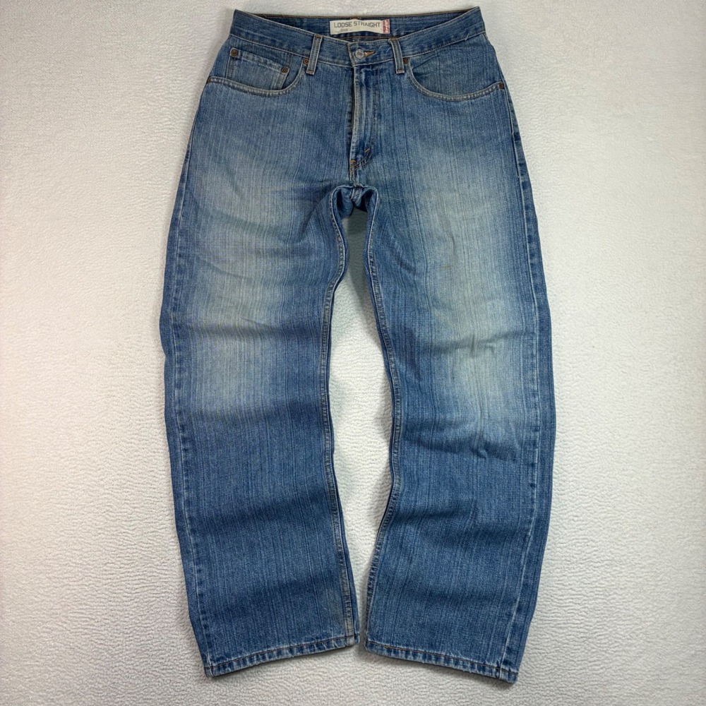 Levis 569 Loose Straight Jeans Men 31x32 Blue Faded Skater Baggy Relaxed Y2K